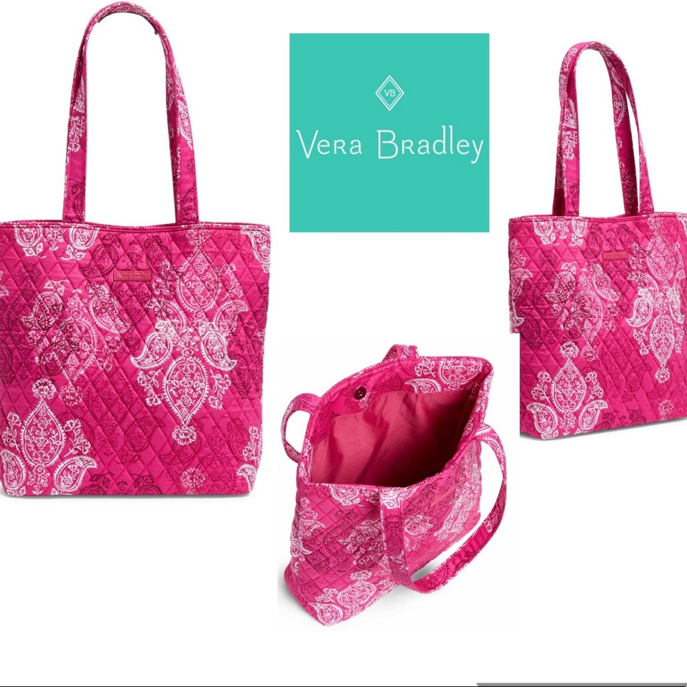 Vera Bradley Stamped Paisley Tote Bag - Picture 2 of 9